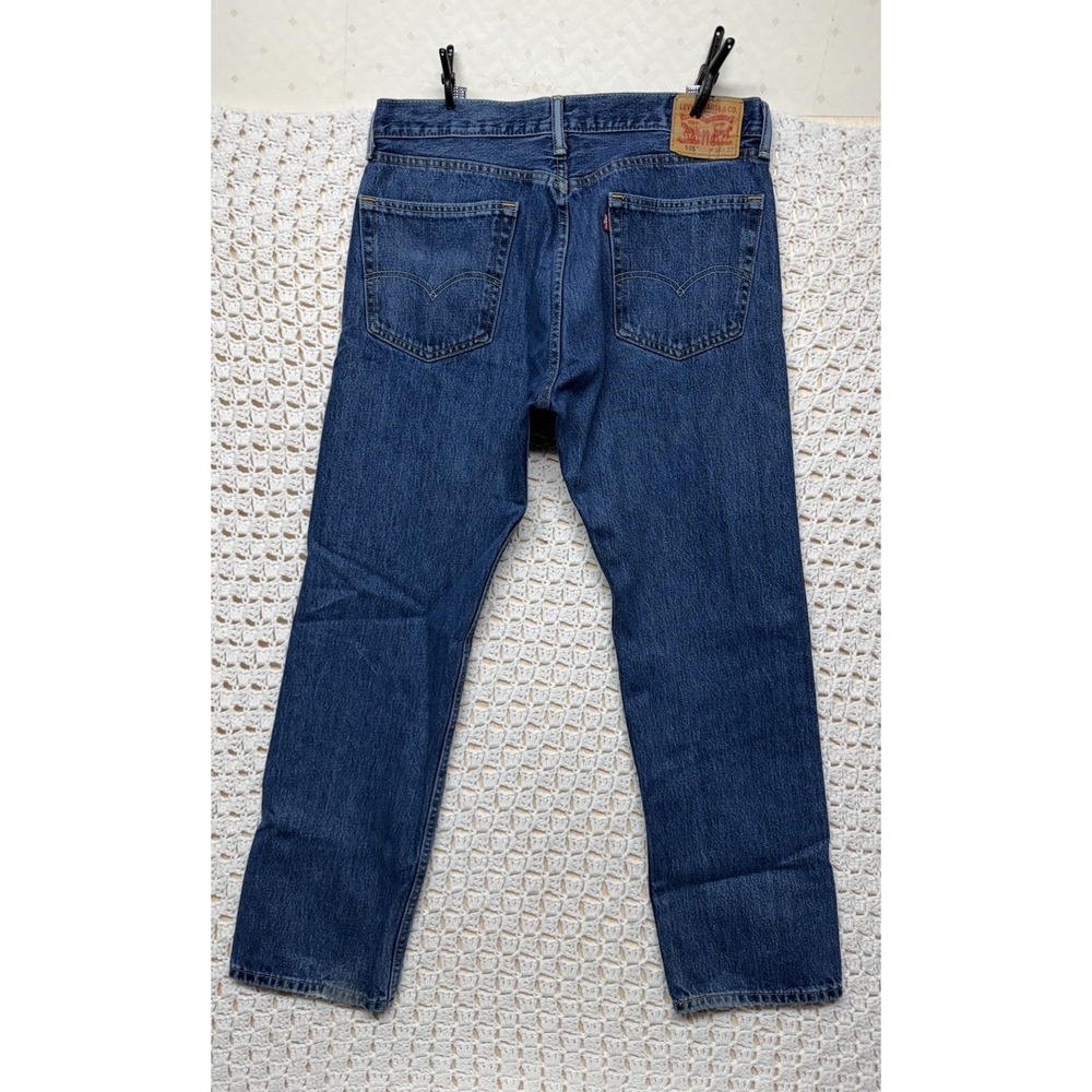 Levis 505 Jeans Mens Tag 36x32 Fits 34x30 Blue Denim Straight Leg Regular Fit